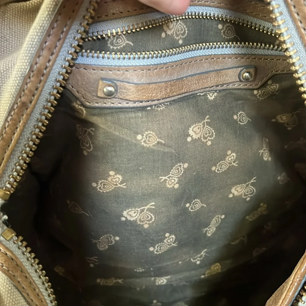 Anthropologie Schuler And Sons Canvas and Leather tote shoulder bag - Picture 7 of 7